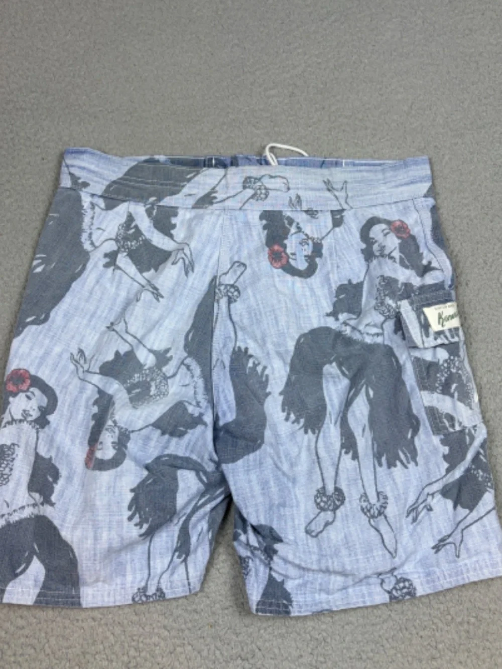 Kanvas by Katin Boardshorts Mens Size 31 Drawstrings Snaps Beach Swimming